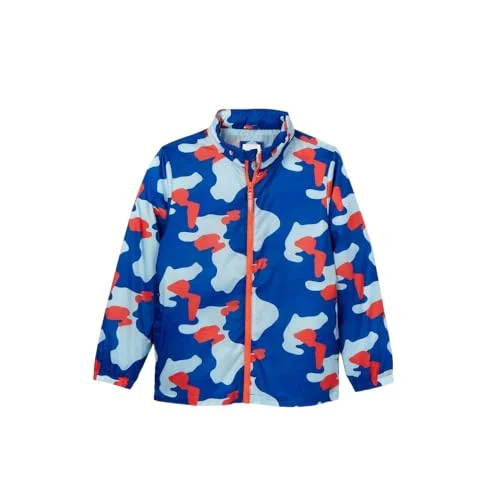 Girls Windbreaker Jacket — blue/orange)
